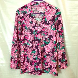 Lilly Pulitzer Long Sleeves Shirt 100% Cotton XS